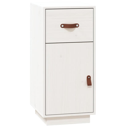 Dressoir 34X40X75 Cm Massief Grenenhout Wit