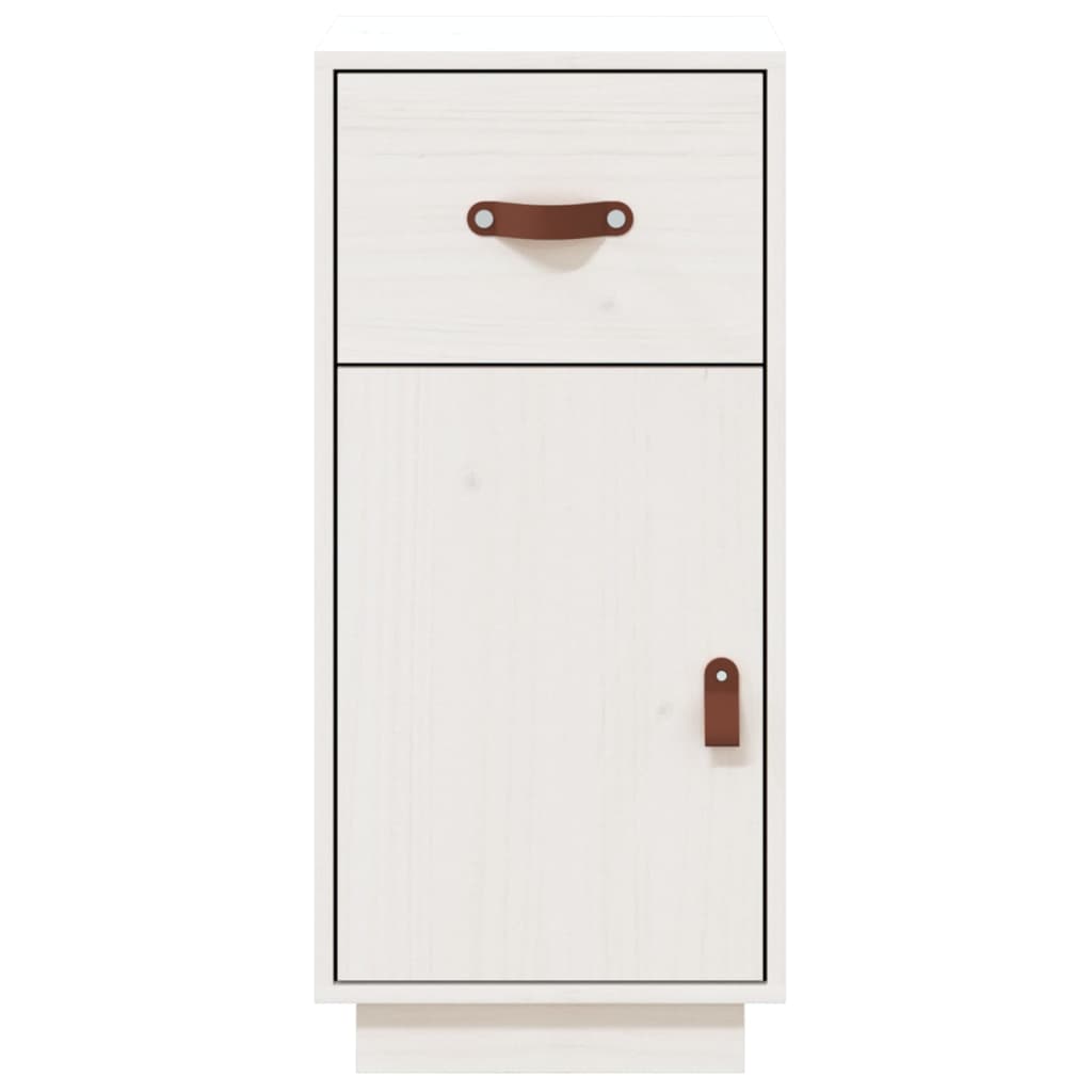 Dressoir 34X40X75 Cm Massief Grenenhout Wit