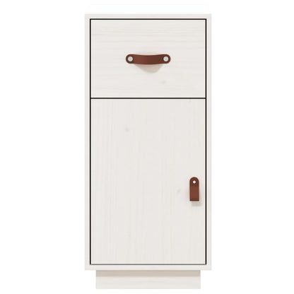 Dressoir 34X40X75 Cm Massief Grenenhout Wit