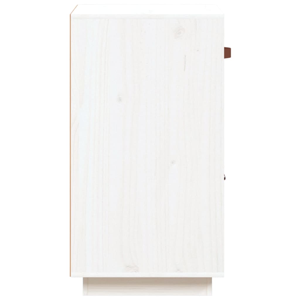 Dressoir 34X40X75 Cm Massief Grenenhout Wit