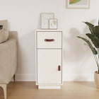 Dressoir 34x40x75 cm massief grenenhout wit wandmontage