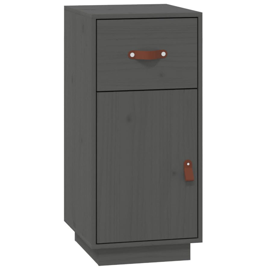 Dressoir 34X40X75 Cm Massief Grenenhout Grijs