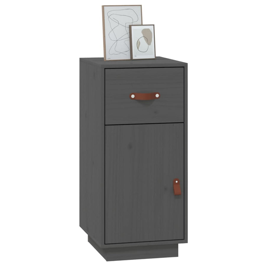 Dressoir 34X40X75 Cm Massief Grenenhout Grijs