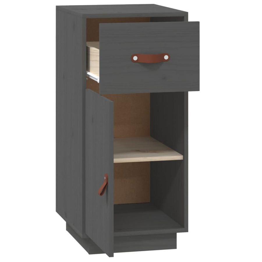 Dressoir 34X40X75 Cm Massief Grenenhout Grijs