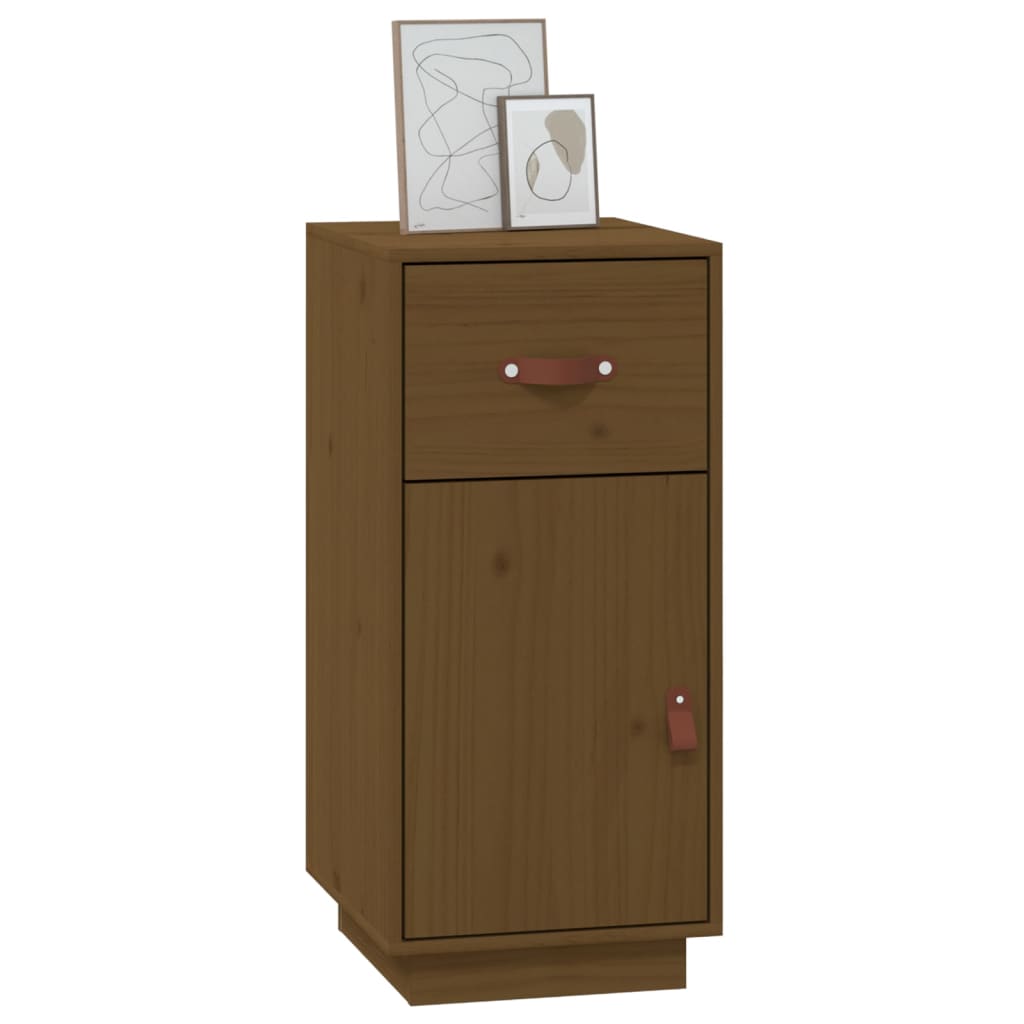 Dressoir 34X40X75 Cm Massief Grenenhout Honingbruin