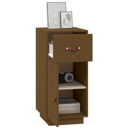 Dressoir 34X40X75 Cm Massief Grenenhout Honingbruin