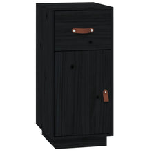 Dressoir 34X40X75 Cm Massief Grenenhout Zwart