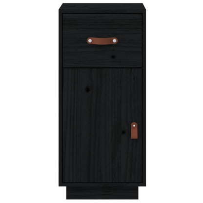 Dressoir 34X40X75 Cm Massief Grenenhout Zwart