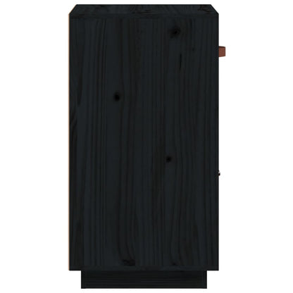 Dressoir 34X40X75 Cm Massief Grenenhout Zwart
