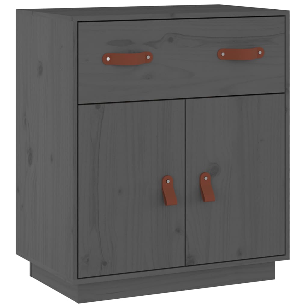 Dressoir 65,5X40X75 Cm Massief Grenenhout Grijs