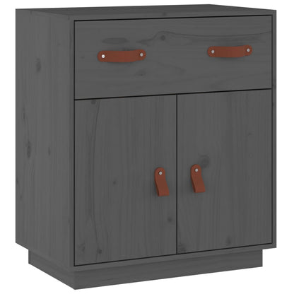 Dressoir 65,5X40X75 Cm Massief Grenenhout Grijs