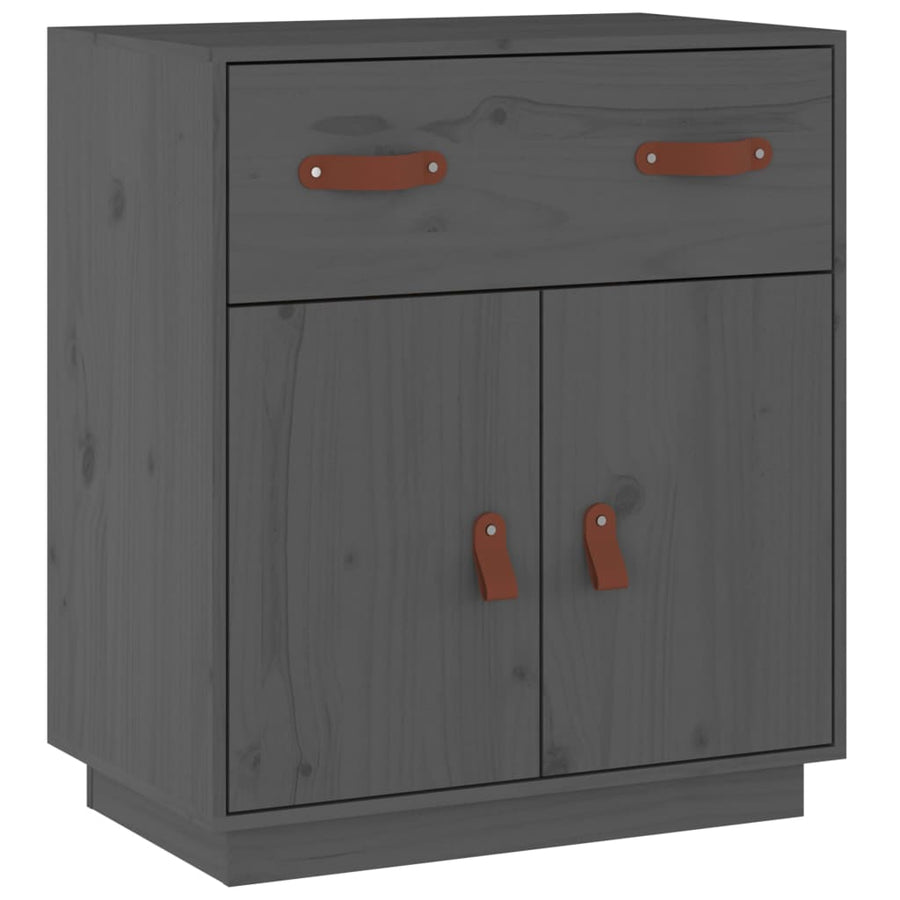 Dressoir 65,5X40X75 Cm Massief Grenenhout Grijs