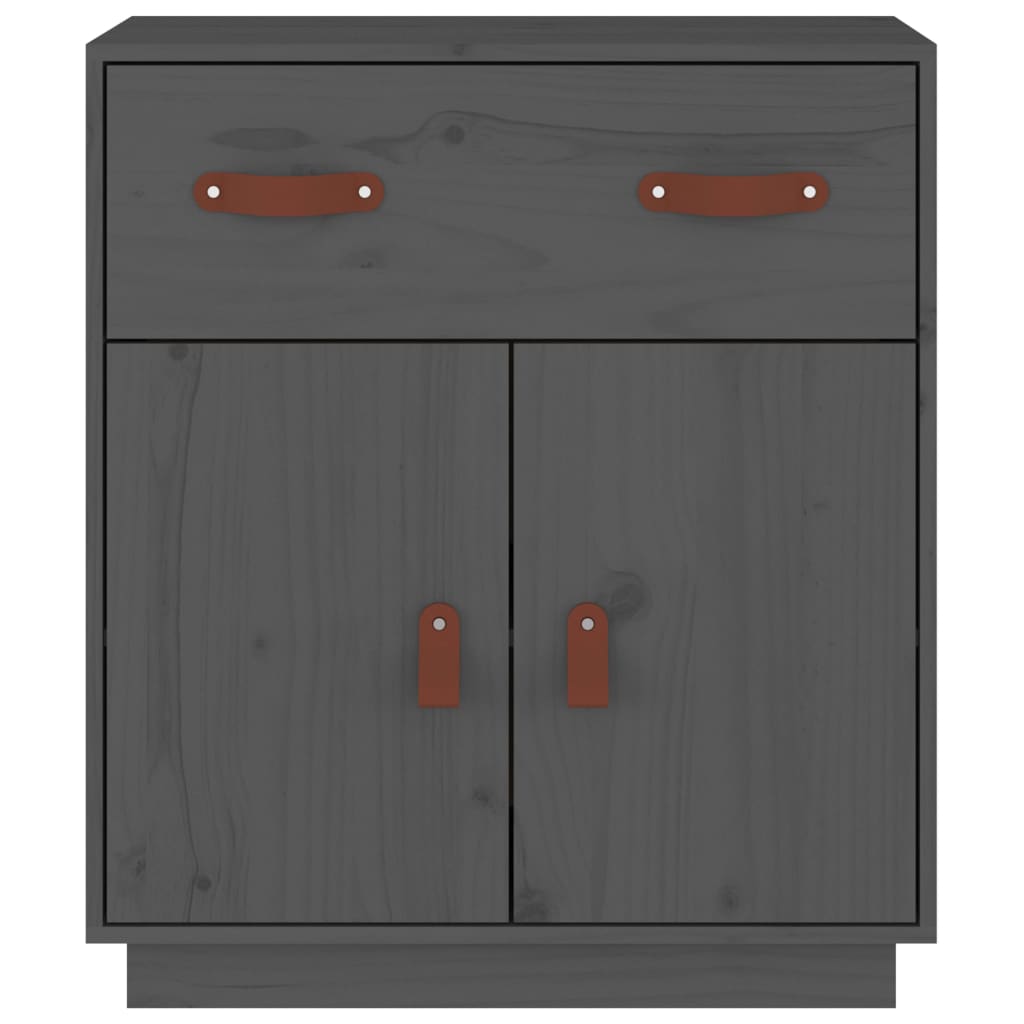 Dressoir 65,5X40X75 Cm Massief Grenenhout Grijs