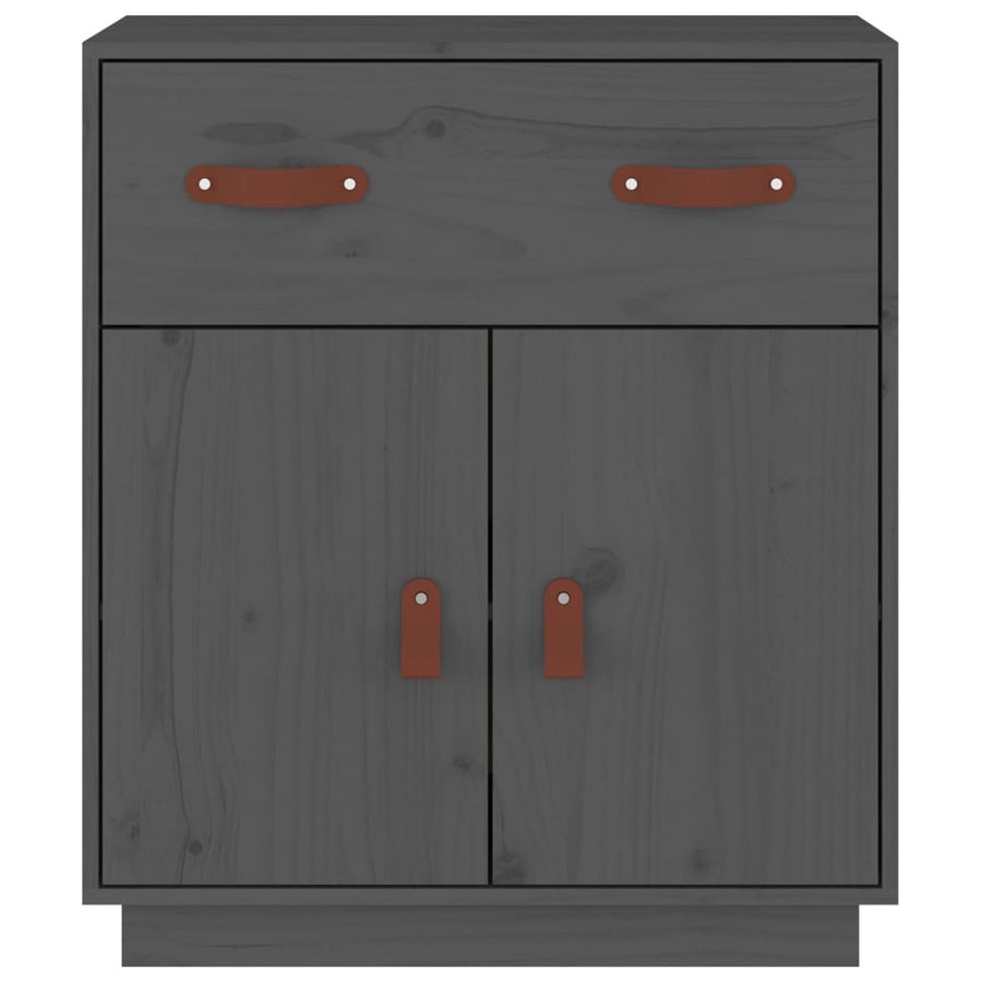 Dressoir 65,5X40X75 Cm Massief Grenenhout Grijs