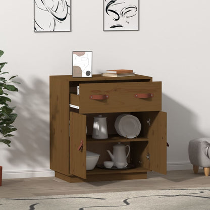 Dressoir 65,5X40X75 Cm Massief Grenenhout Honingbruin