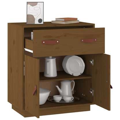 Dressoir 65,5X40X75 Cm Massief Grenenhout Honingbruin
