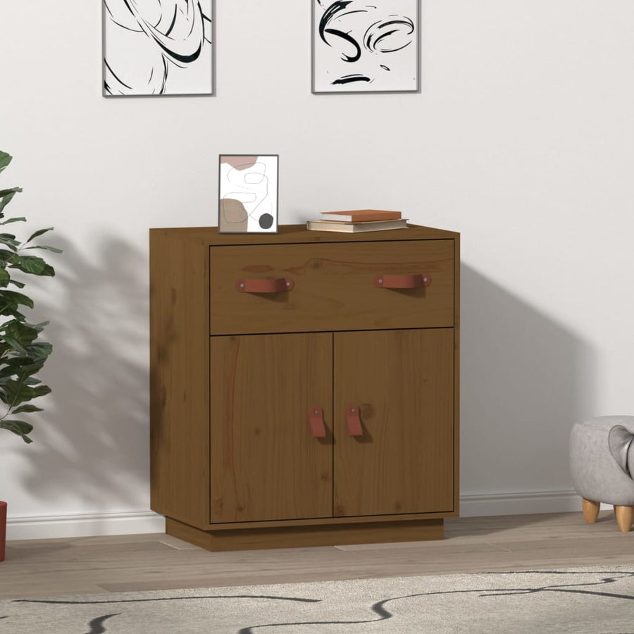 Dressoir 65,5X40X75 Cm Massief Grenenhout Honingbruin