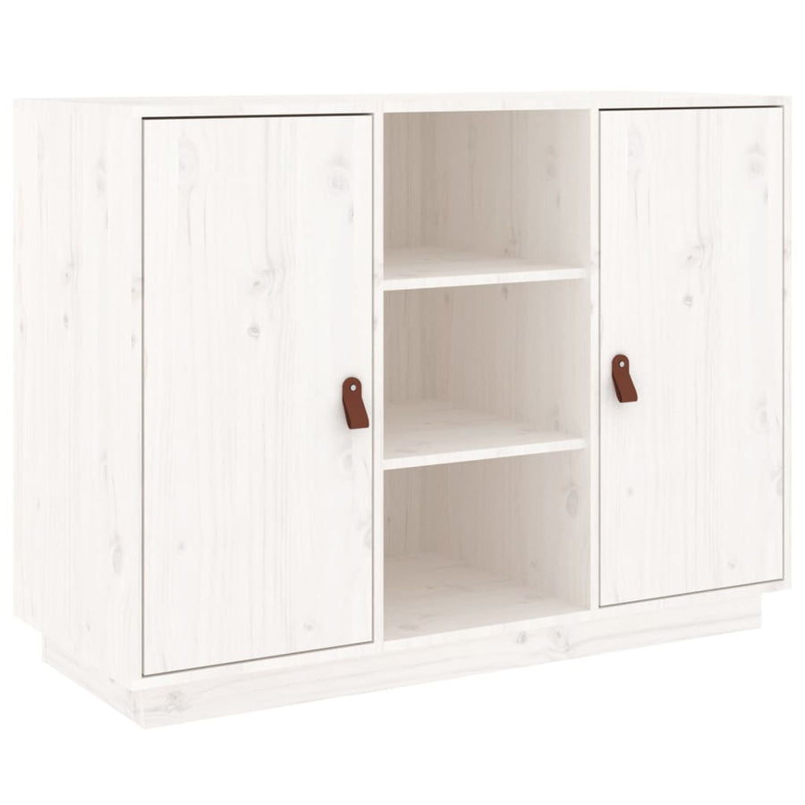Dressoir 100X40X75 Cm Massief Grenenhout Wit