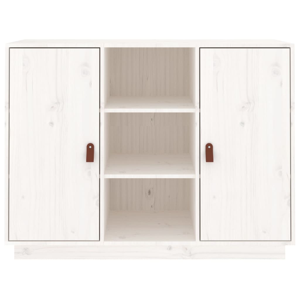 Dressoir 100X40X75 Cm Massief Grenenhout Wit