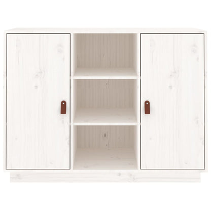 Dressoir 100X40X75 Cm Massief Grenenhout Wit