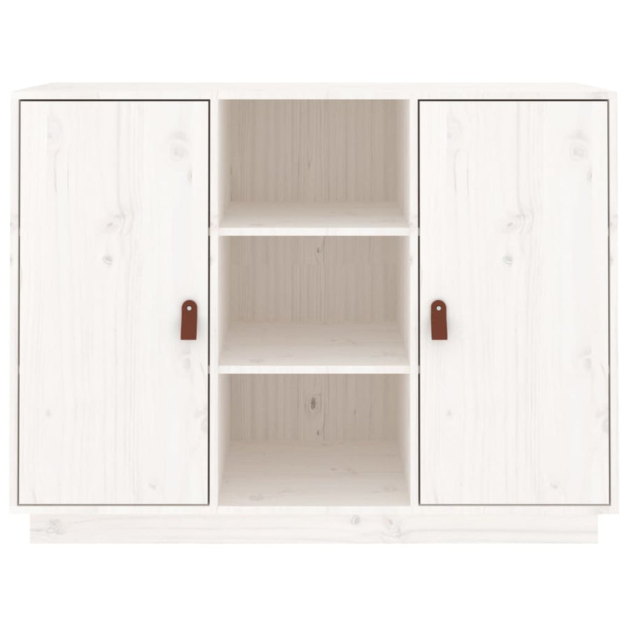 Dressoir 100X40X75 Cm Massief Grenenhout Wit