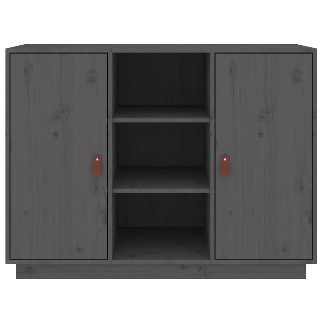 Dressoir 100X40X75 Cm Massief Grenenhout Grijs