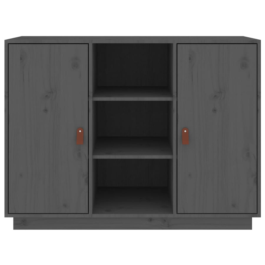 Dressoir 100X40X75 Cm Massief Grenenhout Grijs