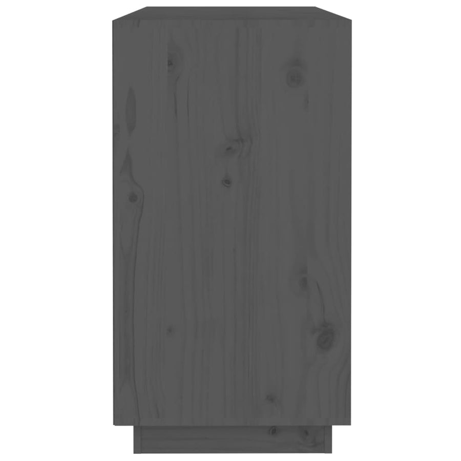 Dressoir 100X40X75 Cm Massief Grenenhout Grijs