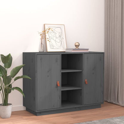Dressoir 100X40X75 Cm Massief Grenenhout Grijs