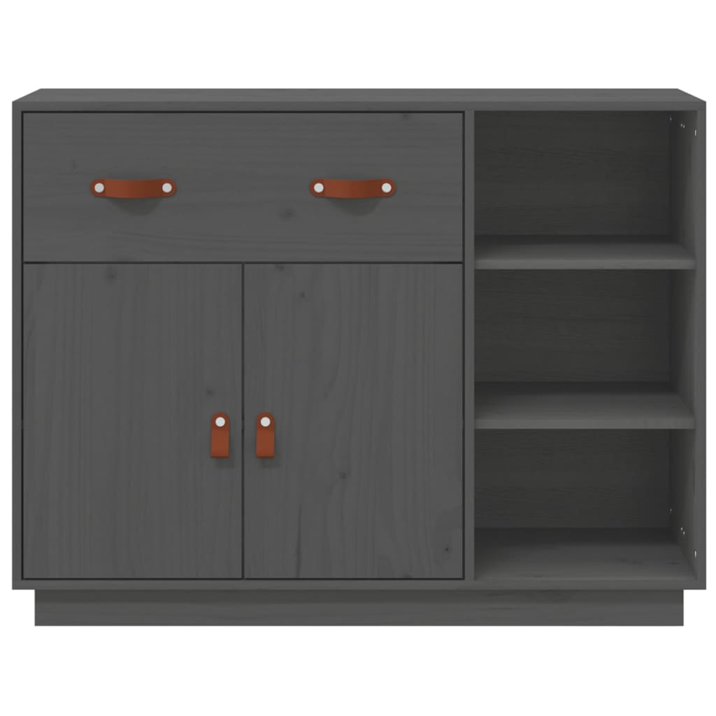 Dressoir 98,5X40X75 Cm Massief Grenenhout Grijs