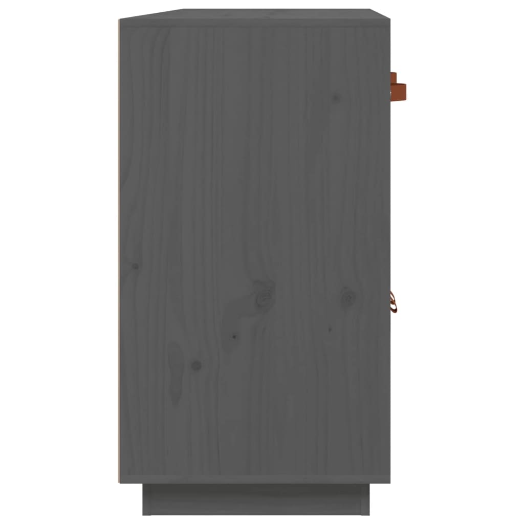 Dressoir 98,5X40X75 Cm Massief Grenenhout Grijs