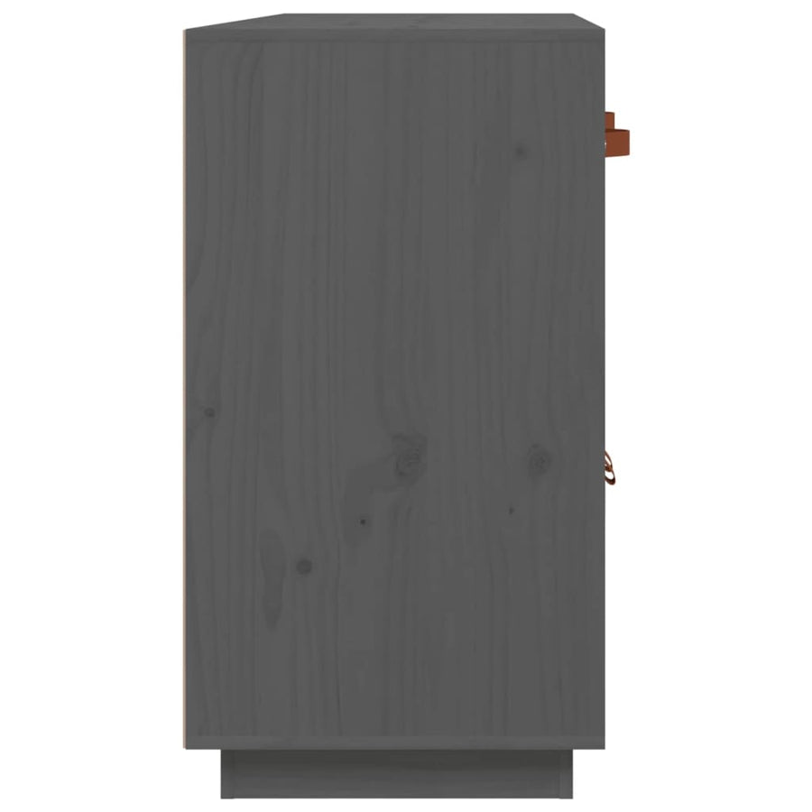 Dressoir 98,5X40X75 Cm Massief Grenenhout Grijs