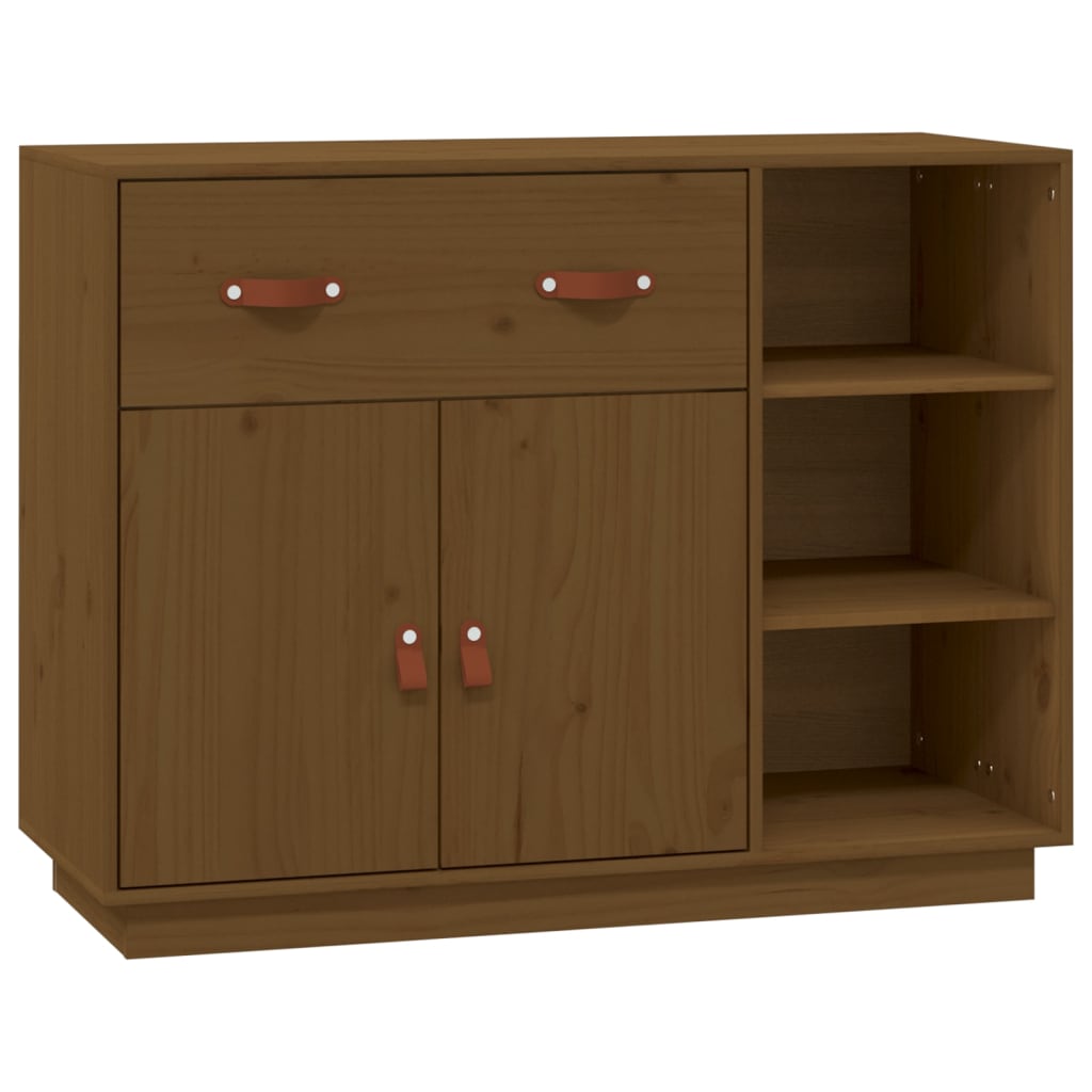 Dressoir 98,5X40X75 Cm Massief Grenenhout Honingbruin