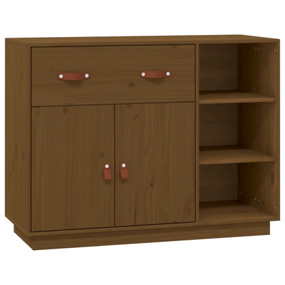 Dressoir 98,5X40X75 Cm Massief Grenenhout Honingbruin