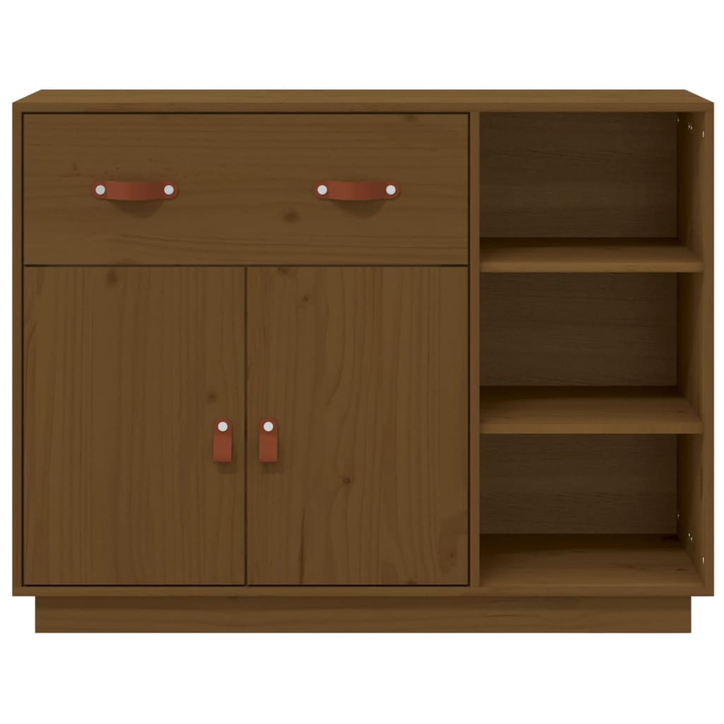 Dressoir 98,5X40X75 Cm Massief Grenenhout Honingbruin