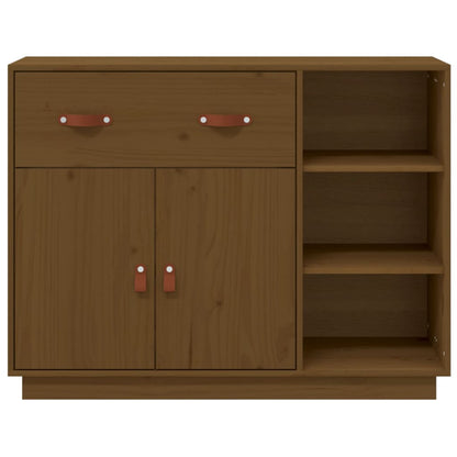 Dressoir 98,5X40X75 Cm Massief Grenenhout Honingbruin