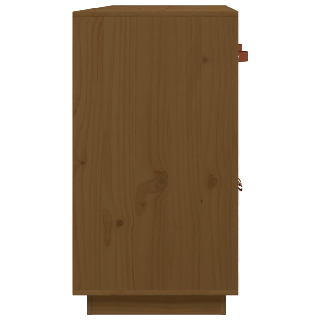Dressoir 98,5X40X75 Cm Massief Grenenhout Honingbruin