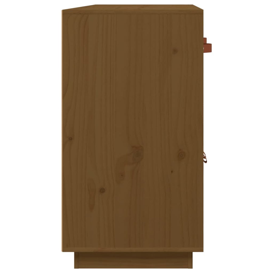 Dressoir 98,5X40X75 Cm Massief Grenenhout Honingbruin