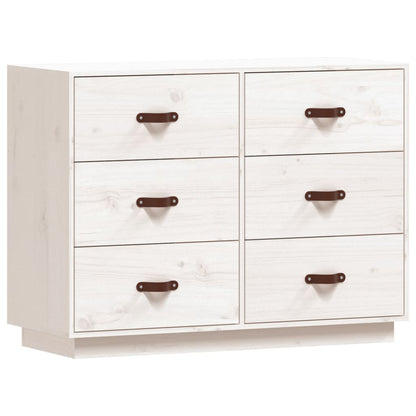 Dressoir 100X40X75 Cm Massief Grenenhout Wit