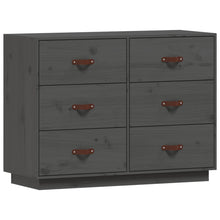 Dressoir 100X40X75 Cm Massief Grenenhout Grijs