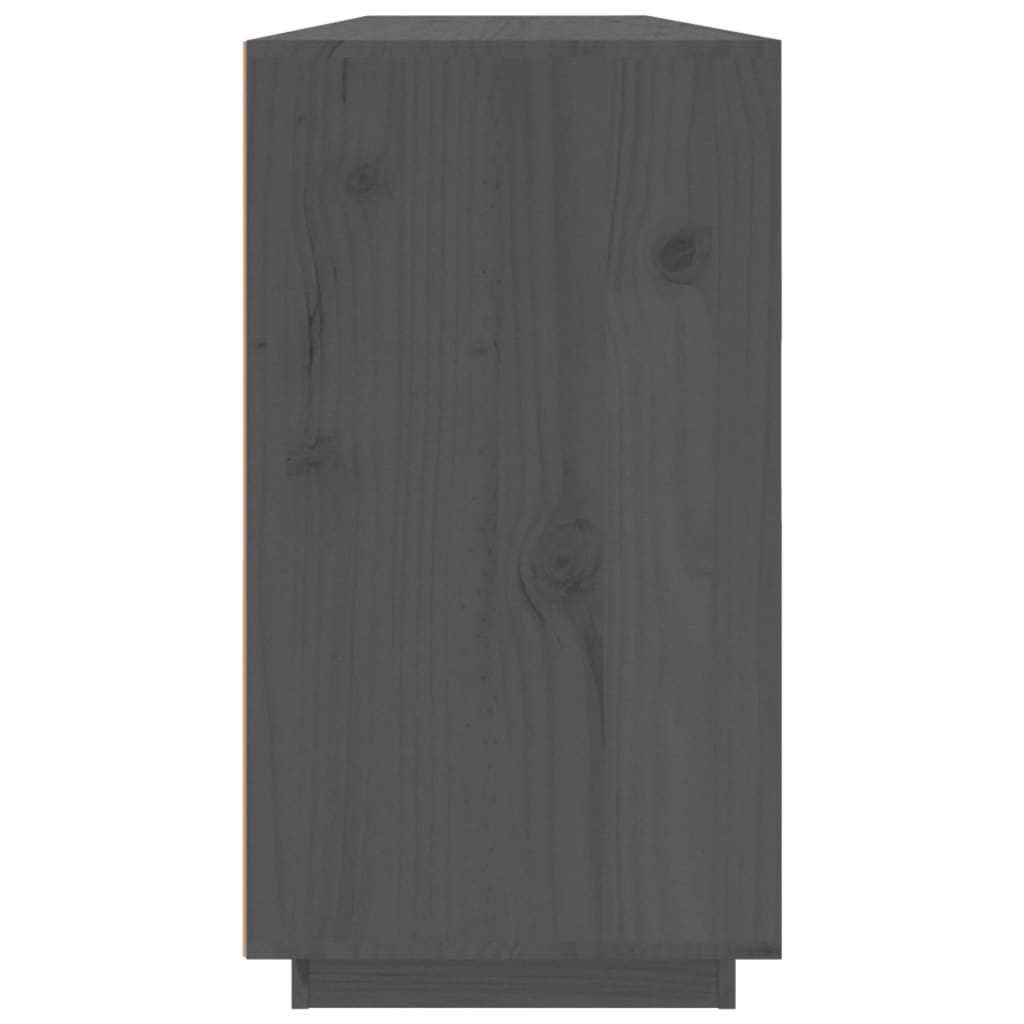 Dressoir 100X40X75 Cm Massief Grenenhout Grijs