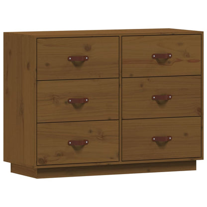 Dressoir 100X40X75 Cm Massief Grenenhout Honingbruin