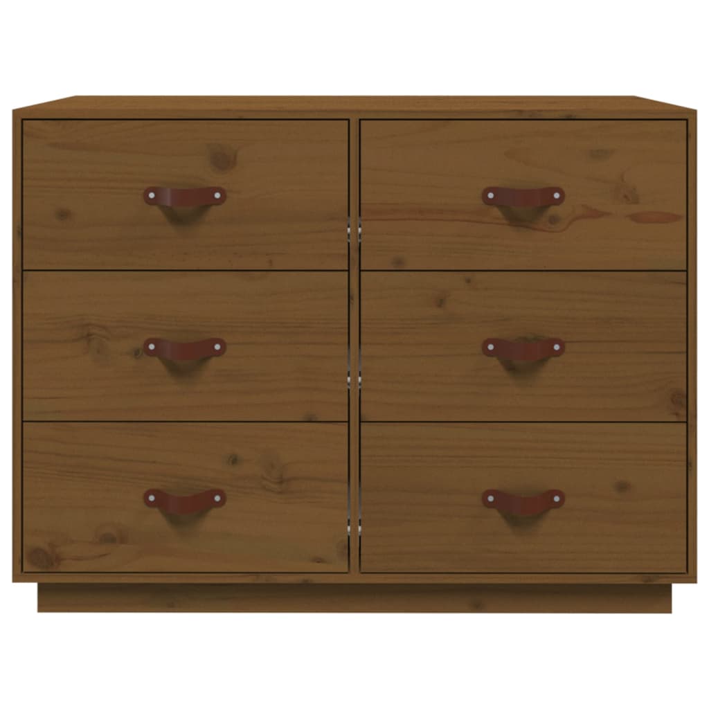 Dressoir 100X40X75 Cm Massief Grenenhout Honingbruin