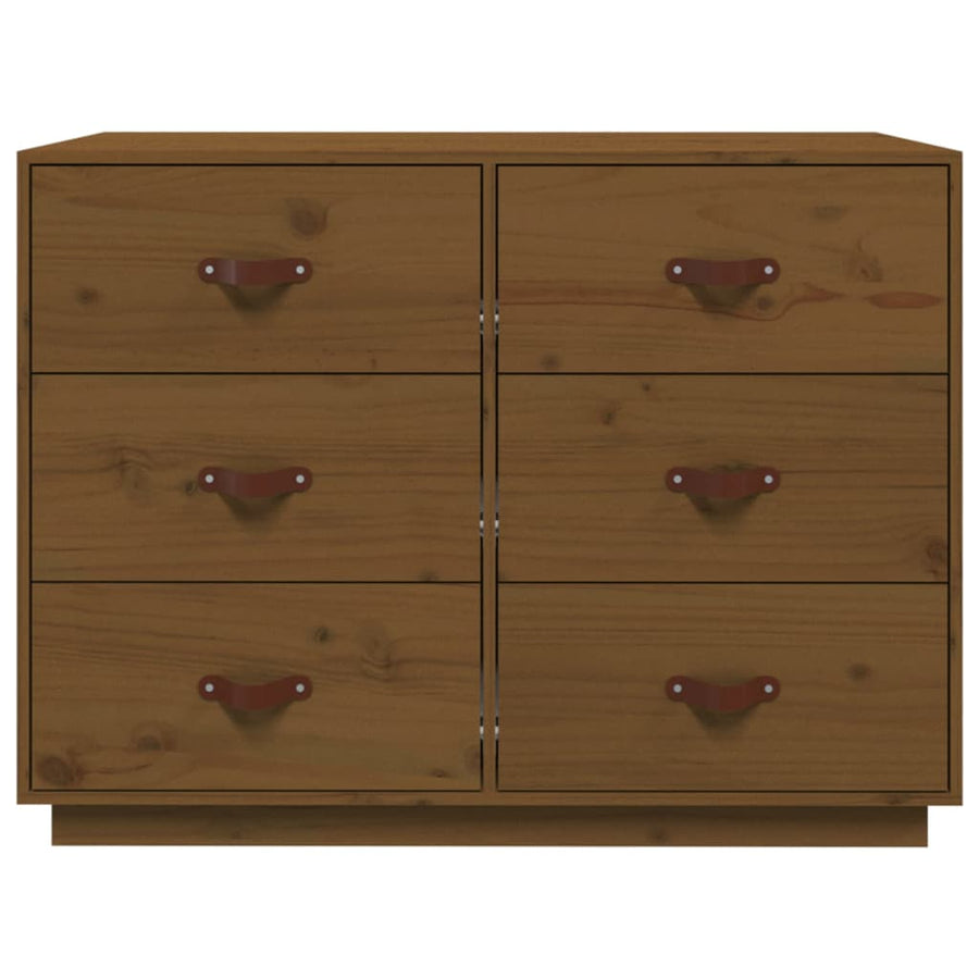 Dressoir 100X40X75 Cm Massief Grenenhout Honingbruin