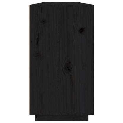 Dressoir 100X40X75 Cm Massief Grenenhout Zwart