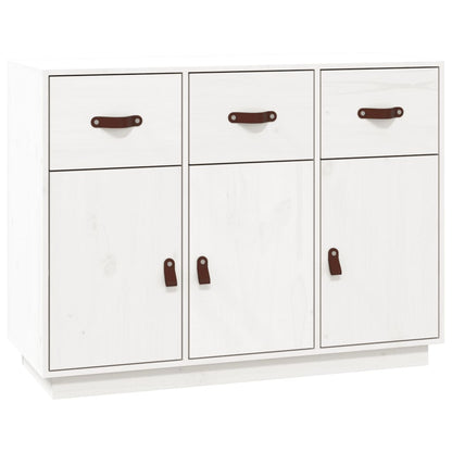 Dressoir 100X40X75 Cm Massief Grenenhout Wit