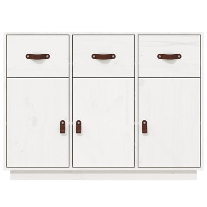Dressoir 100X40X75 Cm Massief Grenenhout Wit