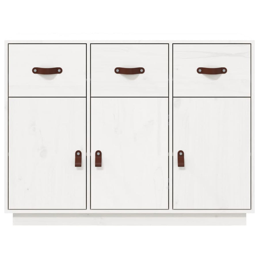 Dressoir 100X40X75 Cm Massief Grenenhout Wit