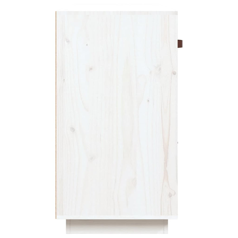 Dressoir 100X40X75 Cm Massief Grenenhout Wit