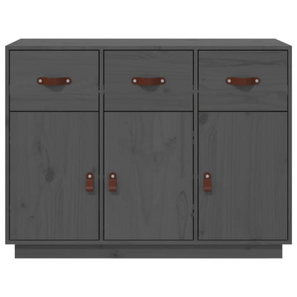 Dressoir 100X40X75 Cm Massief Grenenhout Grijs